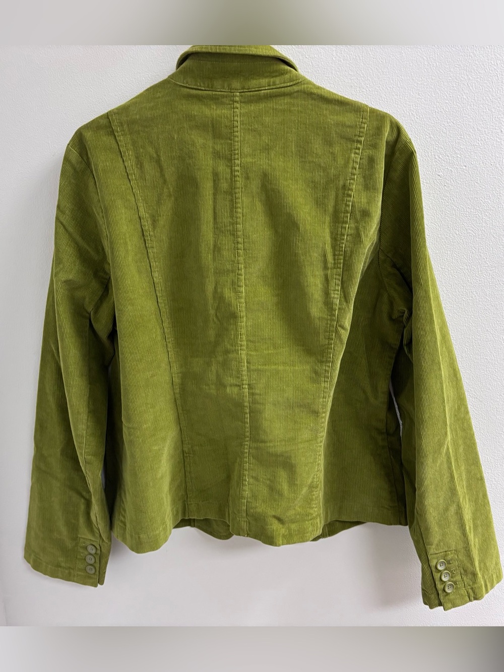 Talbots Stretch Olive Green Corduroy Jacket Blazer Size 16 - Picture 2 of 6